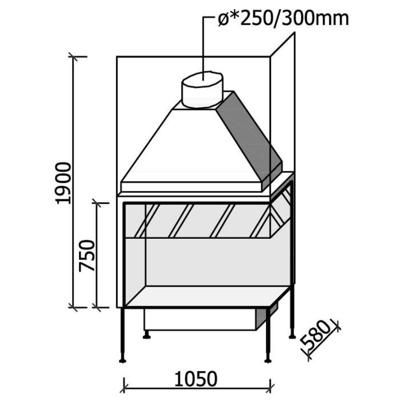 MF 1050-75 W 2S L/R