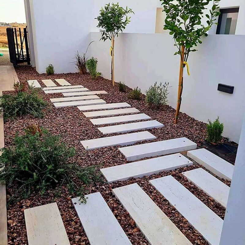 Rectangular garden steps