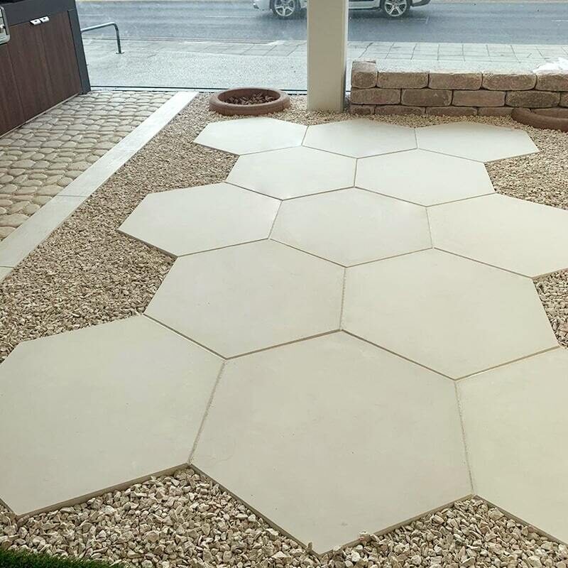 Hexagonal garden steps