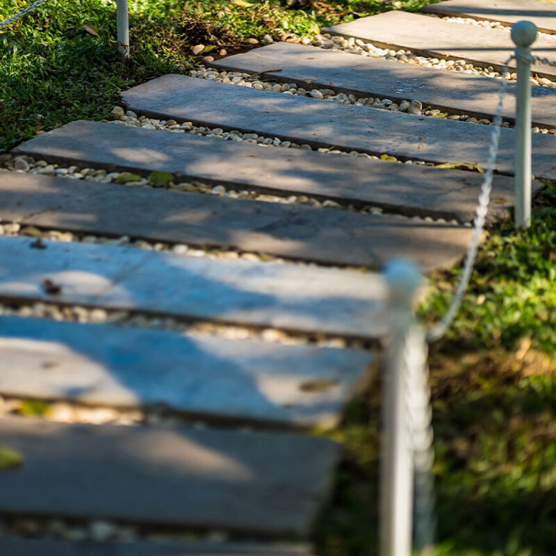 Rectangular garden steps