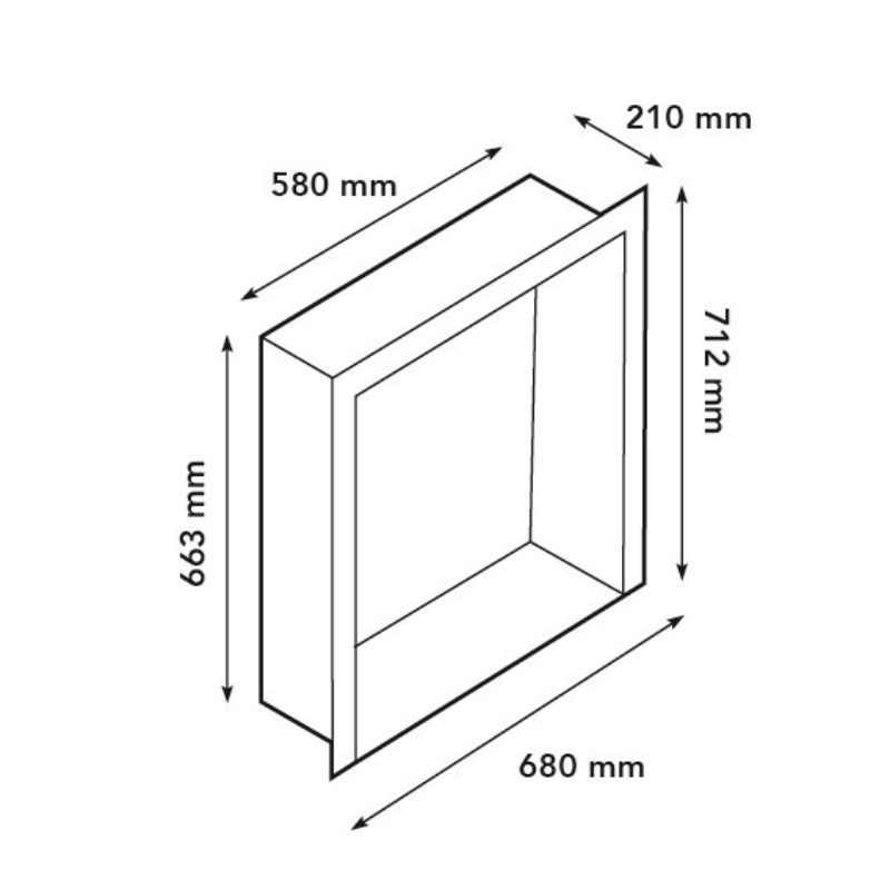 Built-in unit Large. Bioethanol fireplace