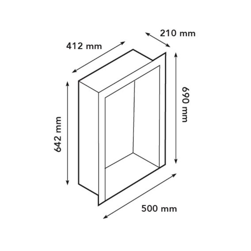 Built-in unit Small. Bioethanol fireplace