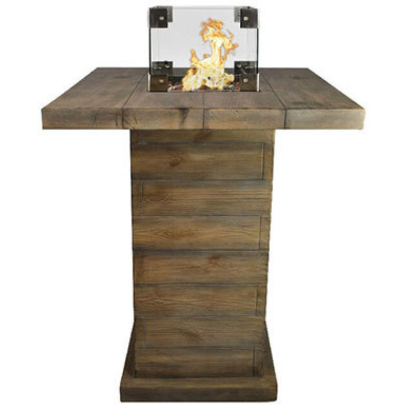 Zeus standing table with gas fire