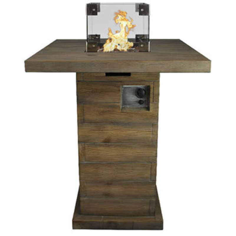 Zeus standing table with gas fire