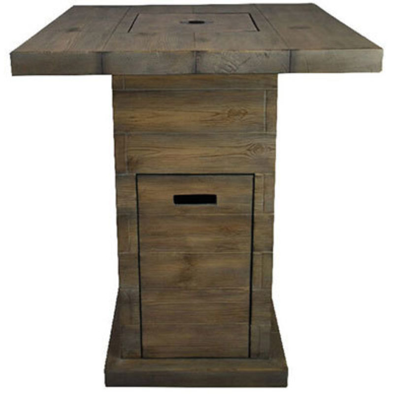 Zeus standing table with gas fire