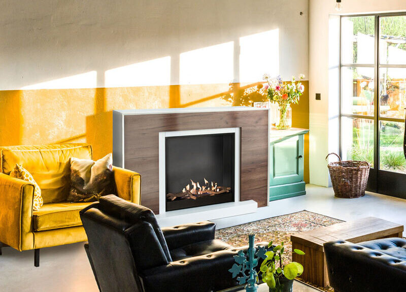 Marvik, modern fireplace