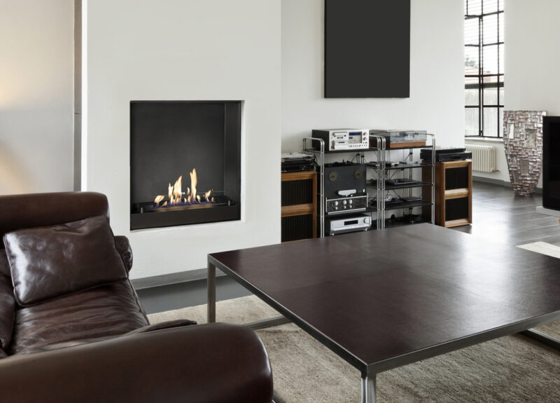 Built-in unit L with medaillon, built-in fire