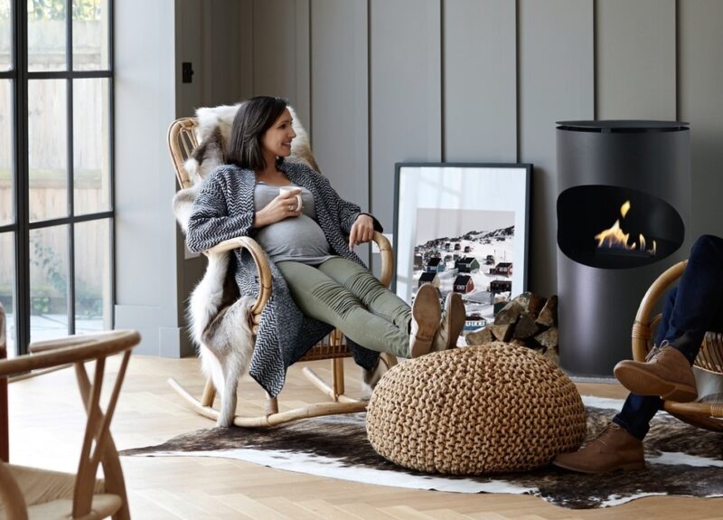 Silo freestanding fireplace