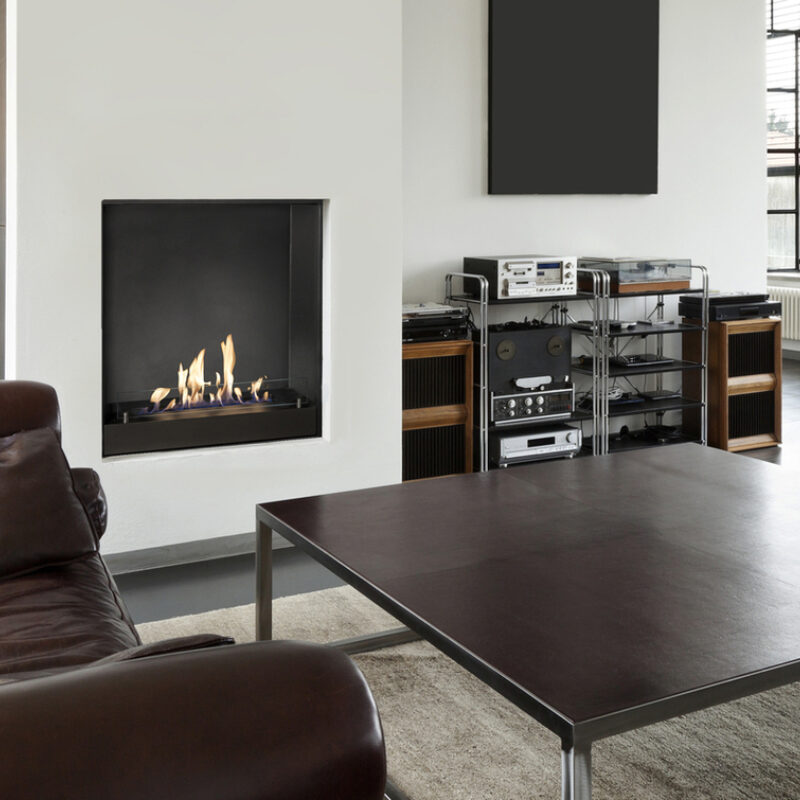 Built-in unit L with medaillon, built-in fire