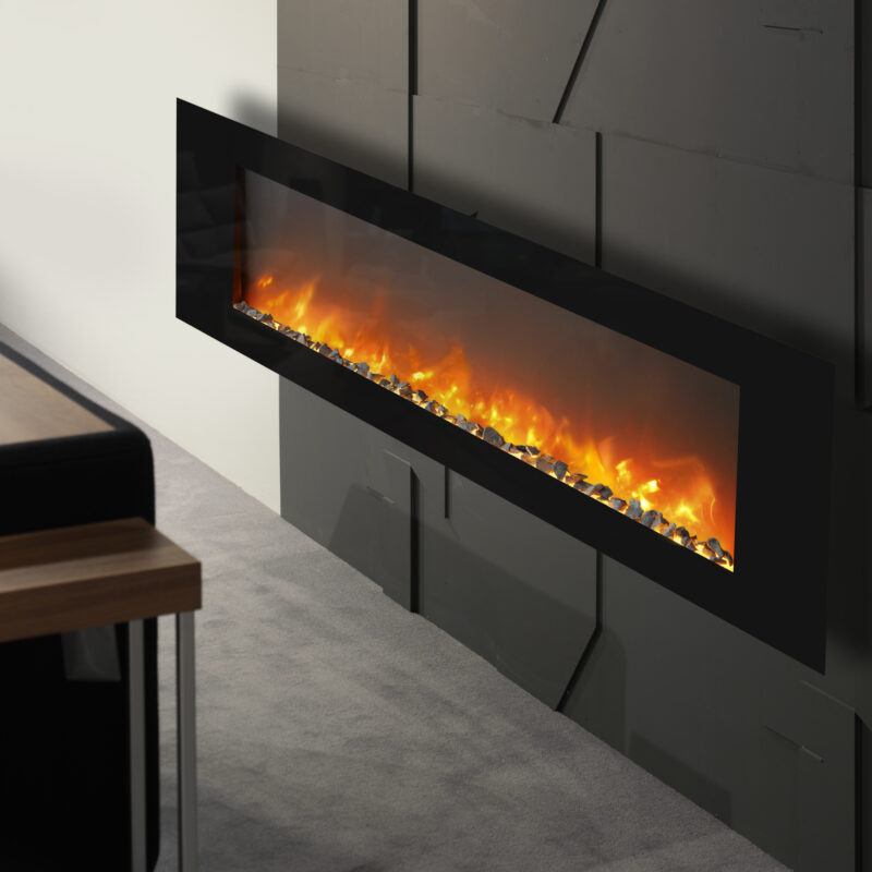 Trivero 180 wall fireplace