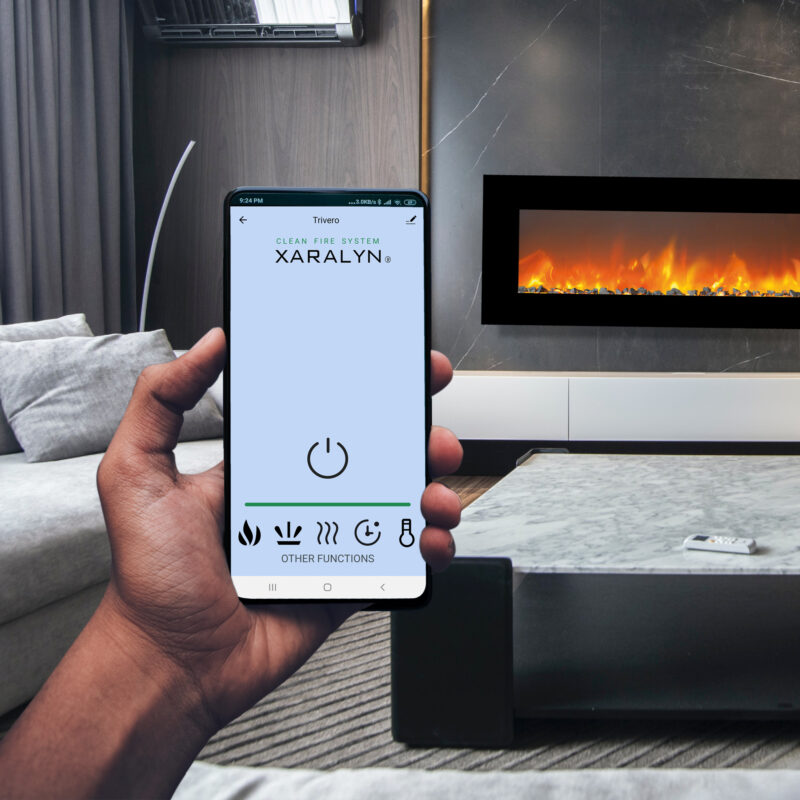 Trivero 130 wall-mounted fireplace