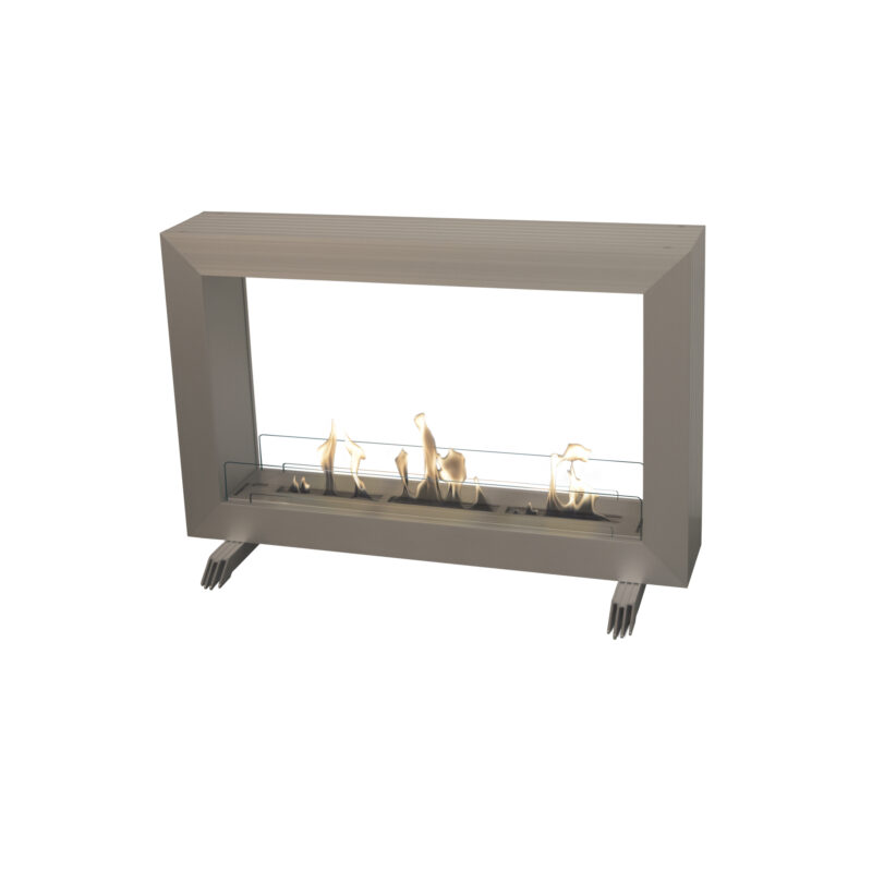 Atri, freestanding see-through fireplace