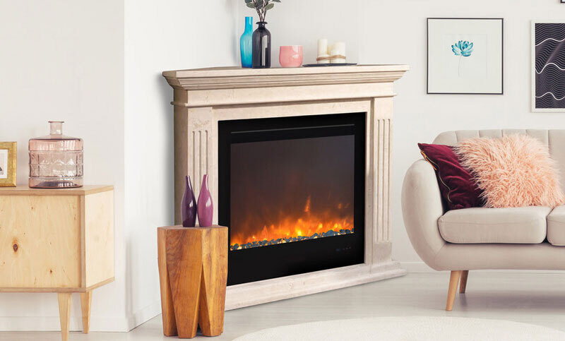 Cadiz Corner, classic corner fireplace