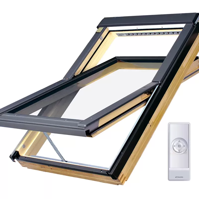 Roof window with electric mechanism, Fakro FTP-V Z-wave